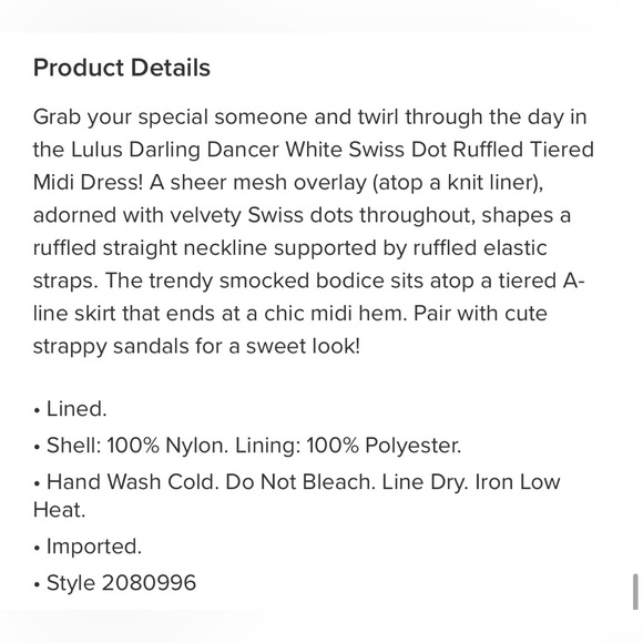 Darling Dancer White Swiss Dot Ruffled Tiered Mini Dress - Picture 9 of 16